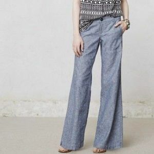 Anthropologie Pilcro Letterpress Linen chambray